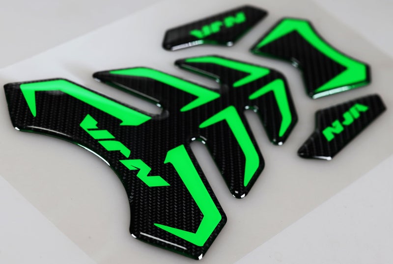 REVSOSTAR 5D Real Carbon Fiber, Motorcycle Decal Vinyl Tank Protector, Fuel Knee Grip Decal, Tank Pad for NJ 250 300 2008-2016, Offering an Alternative nj Tank pad - Image 3